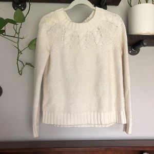 American Eagle Cable Knit Crew Neck Sweater